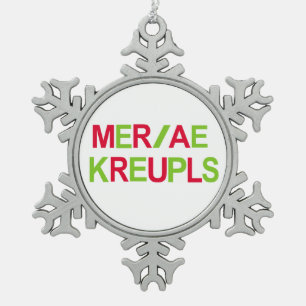 Steno Court Reporting Christmas Holiday Snowflake Pewter Christmas Ornament