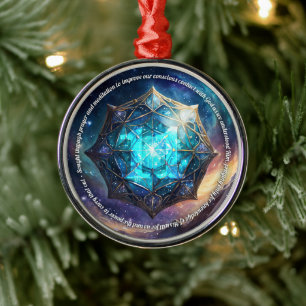 Step 11 Celestial AA Recovery Slogan Metal Ornament