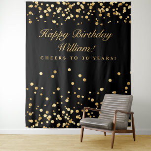 Step And Repeat Birthday Backdrop, 30Th Birthday Tapestry