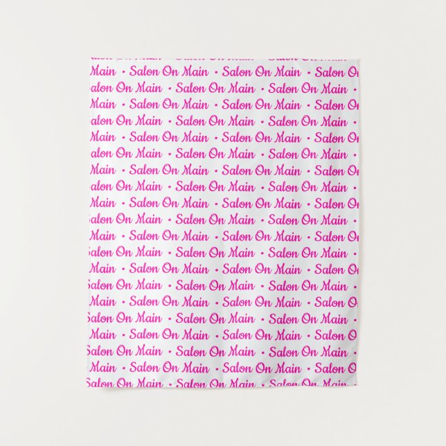 Step and Repeat Fabric Banner | Custom Text Tapestry (Front)