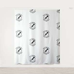 Step and Repeat Notary Business Logo Event White  Tapestry