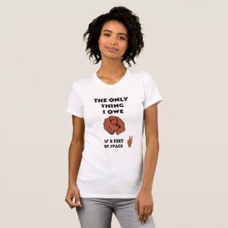  STEP BACK 6 FEET SOCIAL DISTANCE WOMEN'S SLIM-FIT T-Shirt