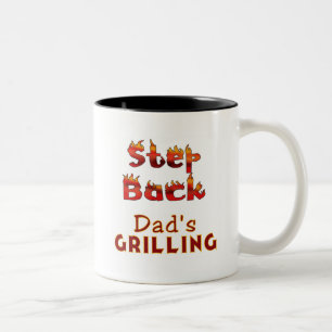 Step Back Dad's Grilling T-shirts and Gifts Two-Tone Coffee Mug