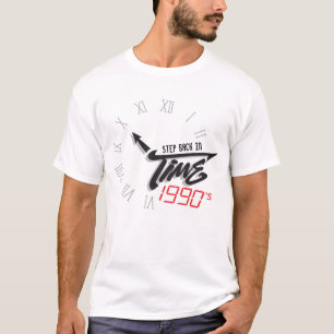 Step back in time clock graphic 90's t-shirt