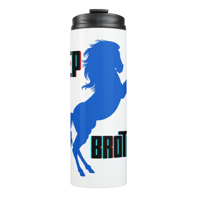 Step Brother Horse Rearing Thermal Tumbler (Front)