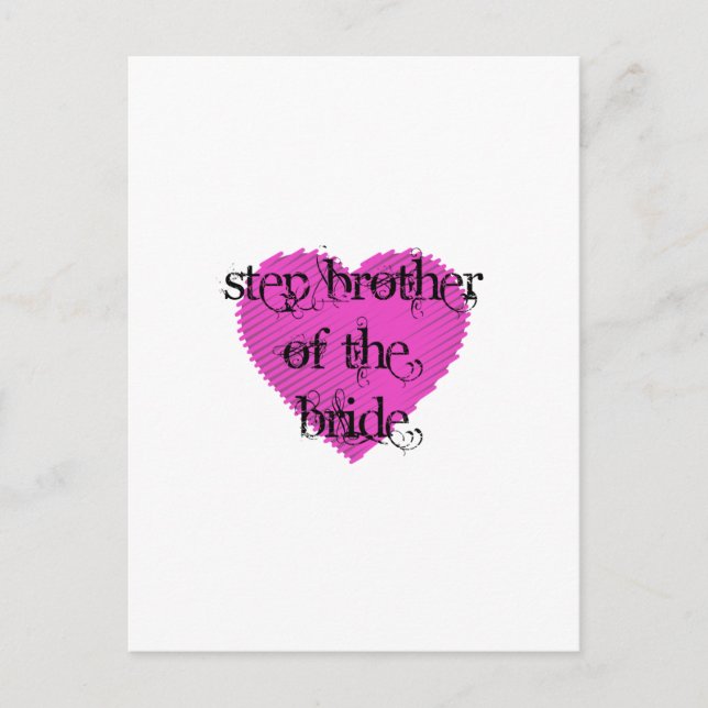 Step Brother of the Bride Postcard (Front)
