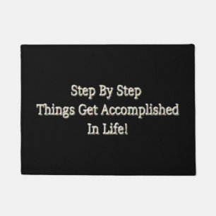 "Step By Step" Cute Design. Buy Now Doormat