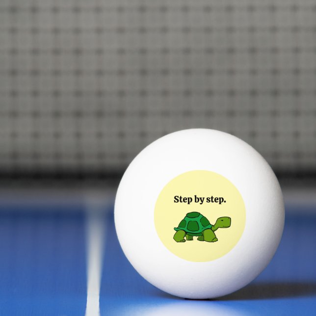 Step by Step Turtle Cartoon, Persistent Winning Ping Pong Ball (Net)