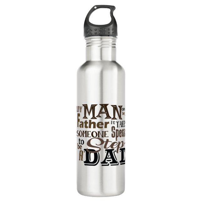 Step Dad Best Father Day 710 Ml Water Bottle (Front)