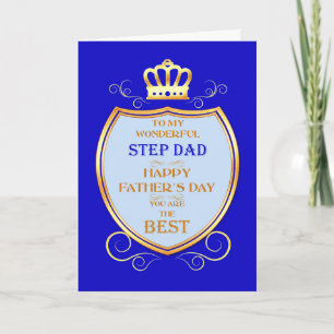 Step Dad Father's Day with Shield Card