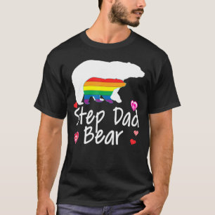 Step Dad Lgbt Bear Gay Lesbian Pride Rainbow Flora T-Shirt