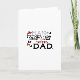 Step Dad Quote Fathers Day Card