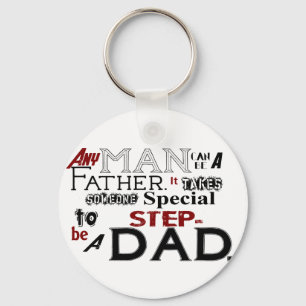Step Dad Quote Fathers Day Key Ring