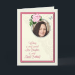 Step-daughter, add a picture, birthday card<br><div class="desc">A beautiful birthday day card that you can make extra special by adding a picture. A pink rose and jewelled frame for you to personalise a card for step-daughter. A lovely verse inside completes this birthday card for a wife.</div>