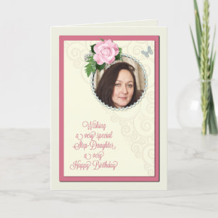 Step-daughter, add a picture, birthday card