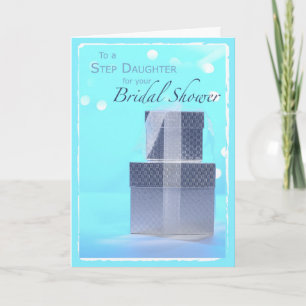Step Daughter, Bridal Shower Gifts, Light Blue Thank You Card