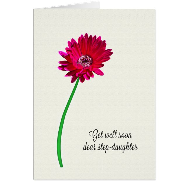 Step-Daughter Get Well Soon Painted Flower (Front)
