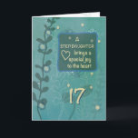 Step Daughter Religious 17th Birthday Hand Drawn Card<br><div class="desc">She is surely becoming a beautiful woman. Now that she is turning seventeen,  you step daughter is ready to enter a new chapter in her life. This card is perfect to tell her that she has brought you joy and that she is a blessing.</div>