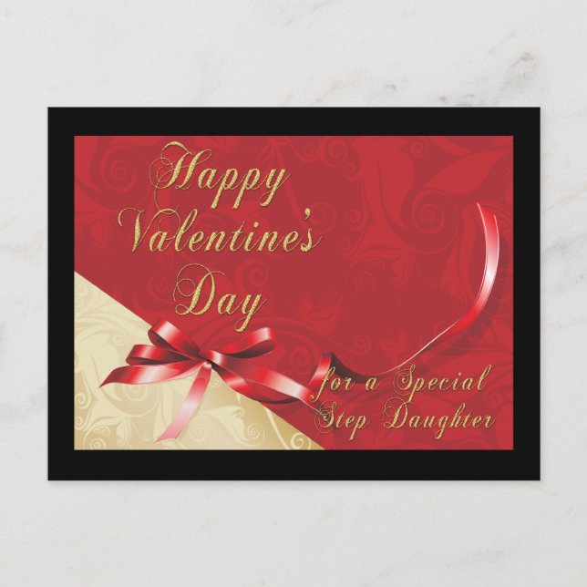 Step Daughter Valentine Postcard (Front)