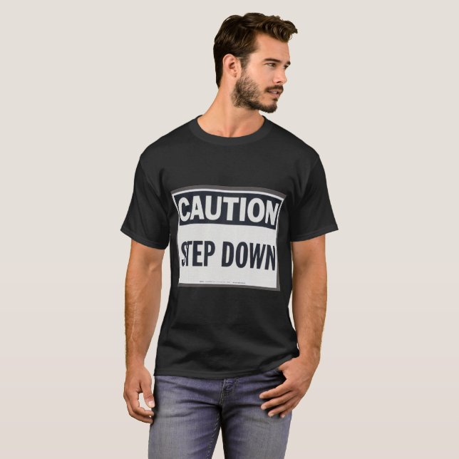Step Down Caution and RF Warning Shirt (Front Full)