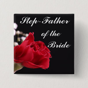 Step Father Of The Bride 15 Cm Square Badge