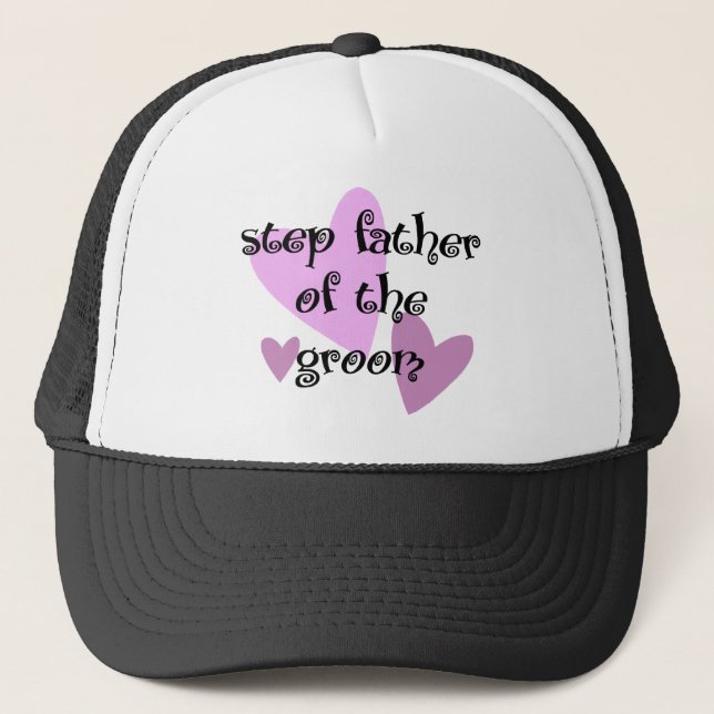 Step Father of the Groom Trucker Hat (Front)