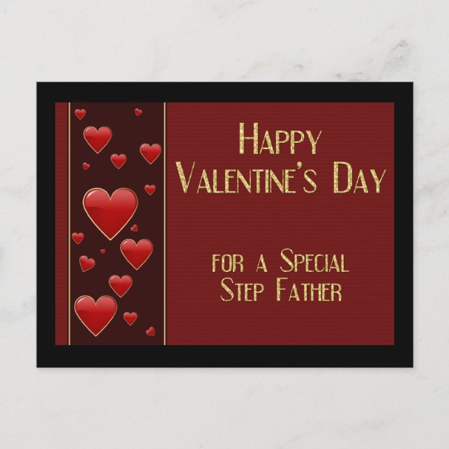Step Father Valentine Postcard (Front)