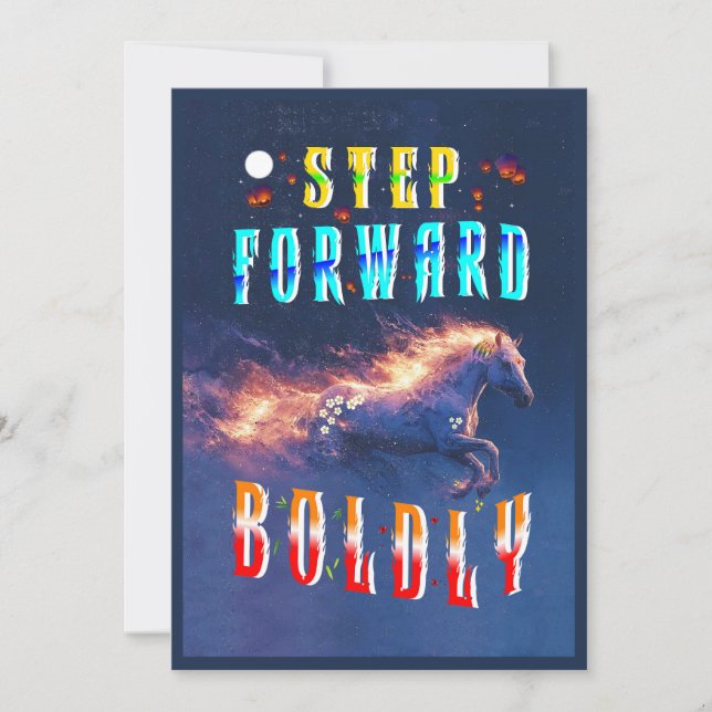 Step Forward Boldly Card (Front)