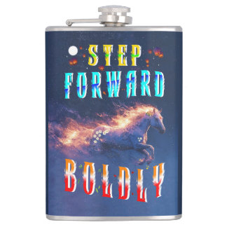 Step Forward Boldly Hip Flask