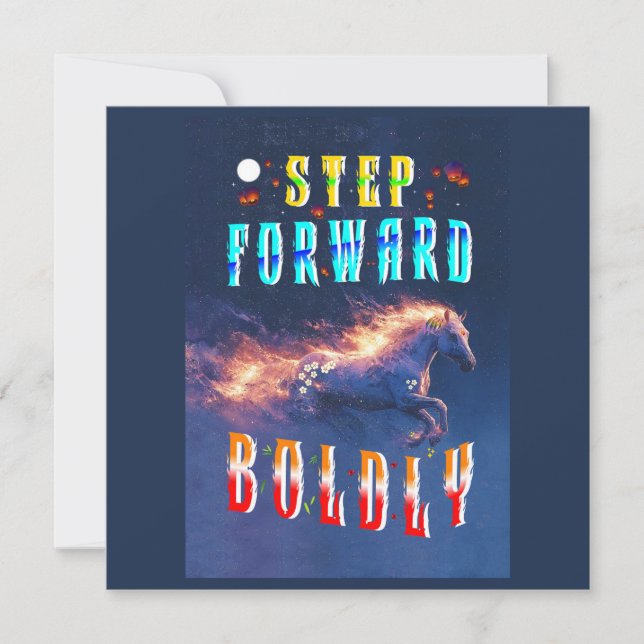 Step Forward Boldly Holiday Card (Front)