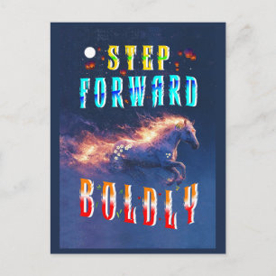 Step Forward Boldly Holiday Postcard