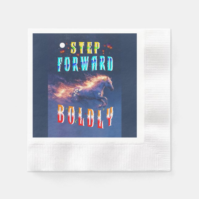 Step Forward Boldly Napkin (Front)