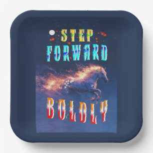 Step Forward Boldly Paper Plate