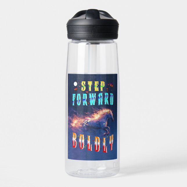 Step Forward Boldly Water Bottle (Front)