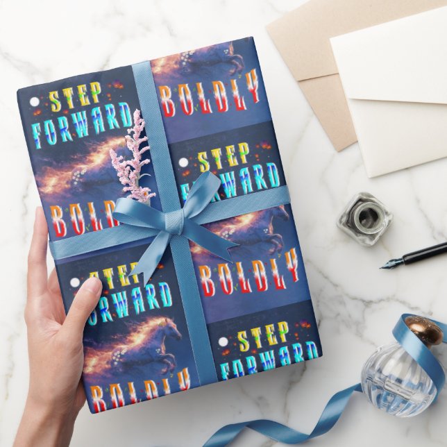 Step Forward Boldly Wrapping Paper (Gifting)
