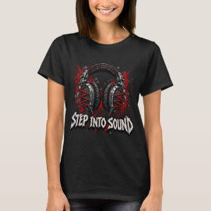 Step Into Sound DJ Headphone Shirt, Sneakerhead Mu T-Shirt