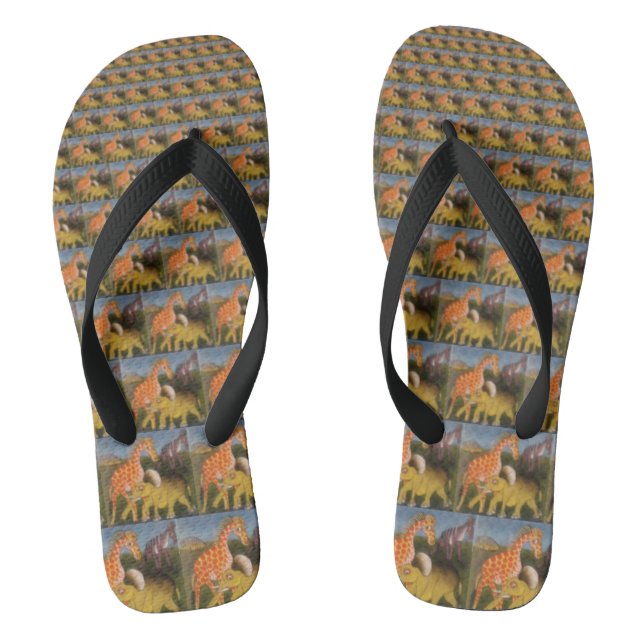 Step into the Wild: Create Your Own Safari Animals Thongs (Footbed)