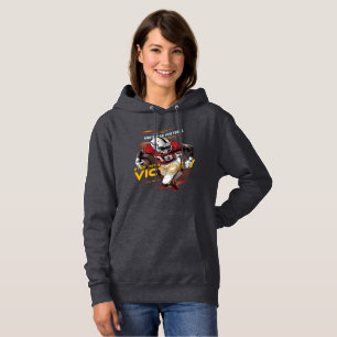 Step Into Victory American Football Women Hoodie