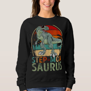 Step Momsaurus Rex Dinosaur Step Mum Saurus Sweatshirt