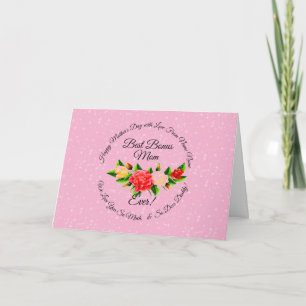 Step Mother Bonus Mom Mothers Day Card