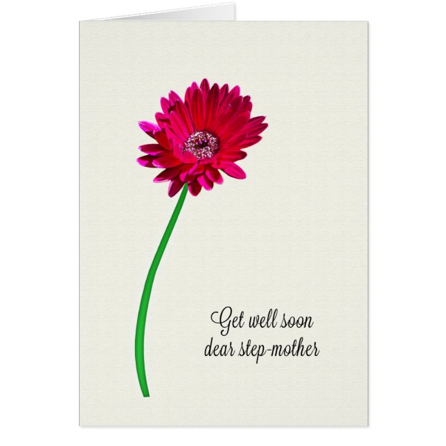 Step-Mother Get Well Soon Painted Flower (Front)