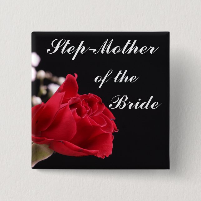 Step Mother Of The Bride 15 Cm Square Badge (Front)