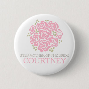 Step-Mother of the bride pink posy wedding pin
