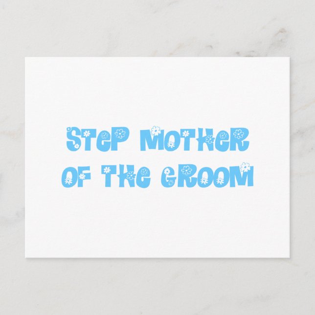 Step Mother of the Groom Postcard (Front)