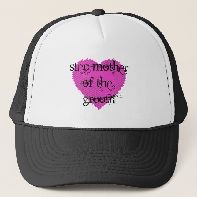 Step Mother of the Groom Trucker Hat (Front)