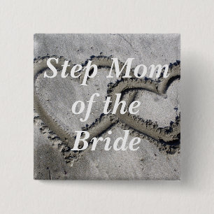 Step Mum Of The Bride 15 Cm Square Badge