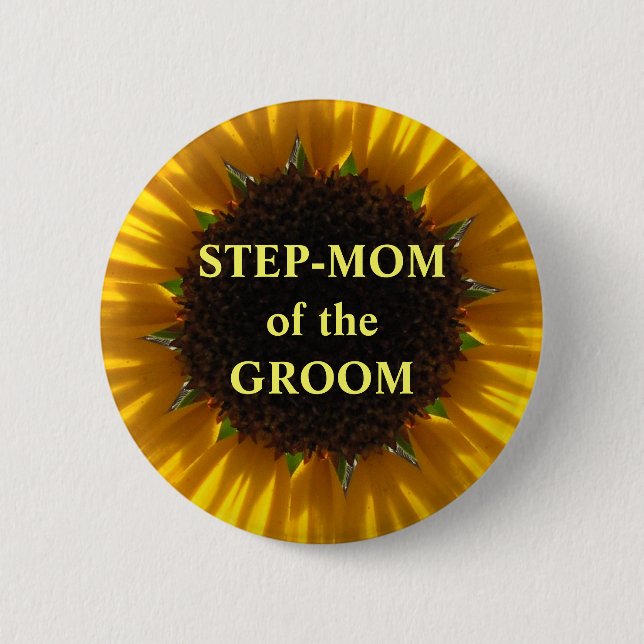 Step Mum Of The Groom 6 Cm Round Badge (Front)