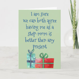 Step-Mum To Step-Son Step-Daughter Christmas Funny Holiday Card