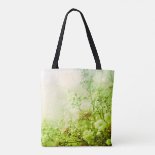 Step Out in Style - Green Foliage on Your Wedding Tote Bag
