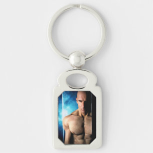 Step Out metal keychain